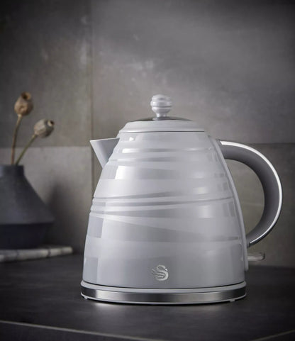 Swan Swan Symphony Kettle & 2 Slice Toaster Kitchen Set (Grey)