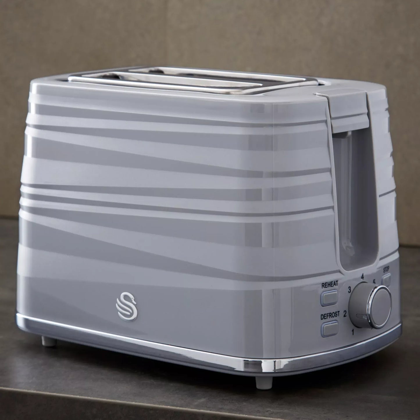 Swan Swan Symphony Kettle & 2 Slice Toaster Kitchen Set (Grey)