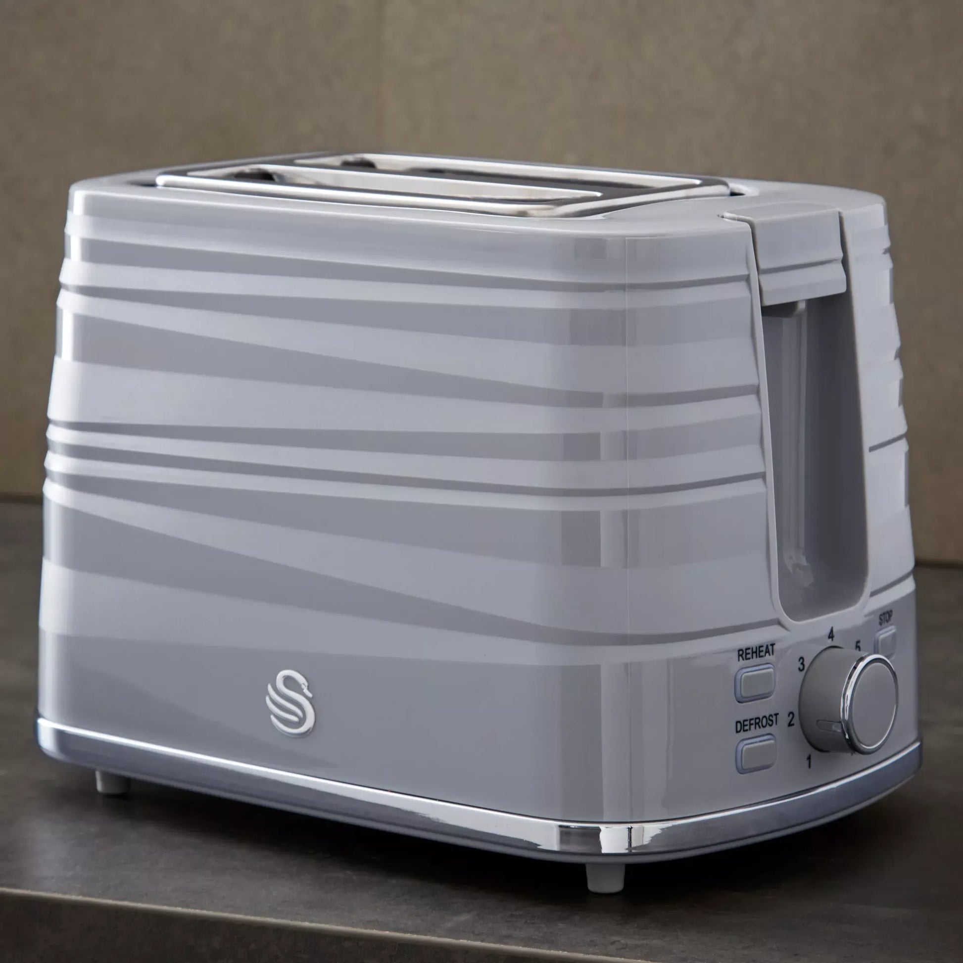 Swan Swan Symphony Kettle & 2 Slice Toaster Kitchen Set (Grey)
