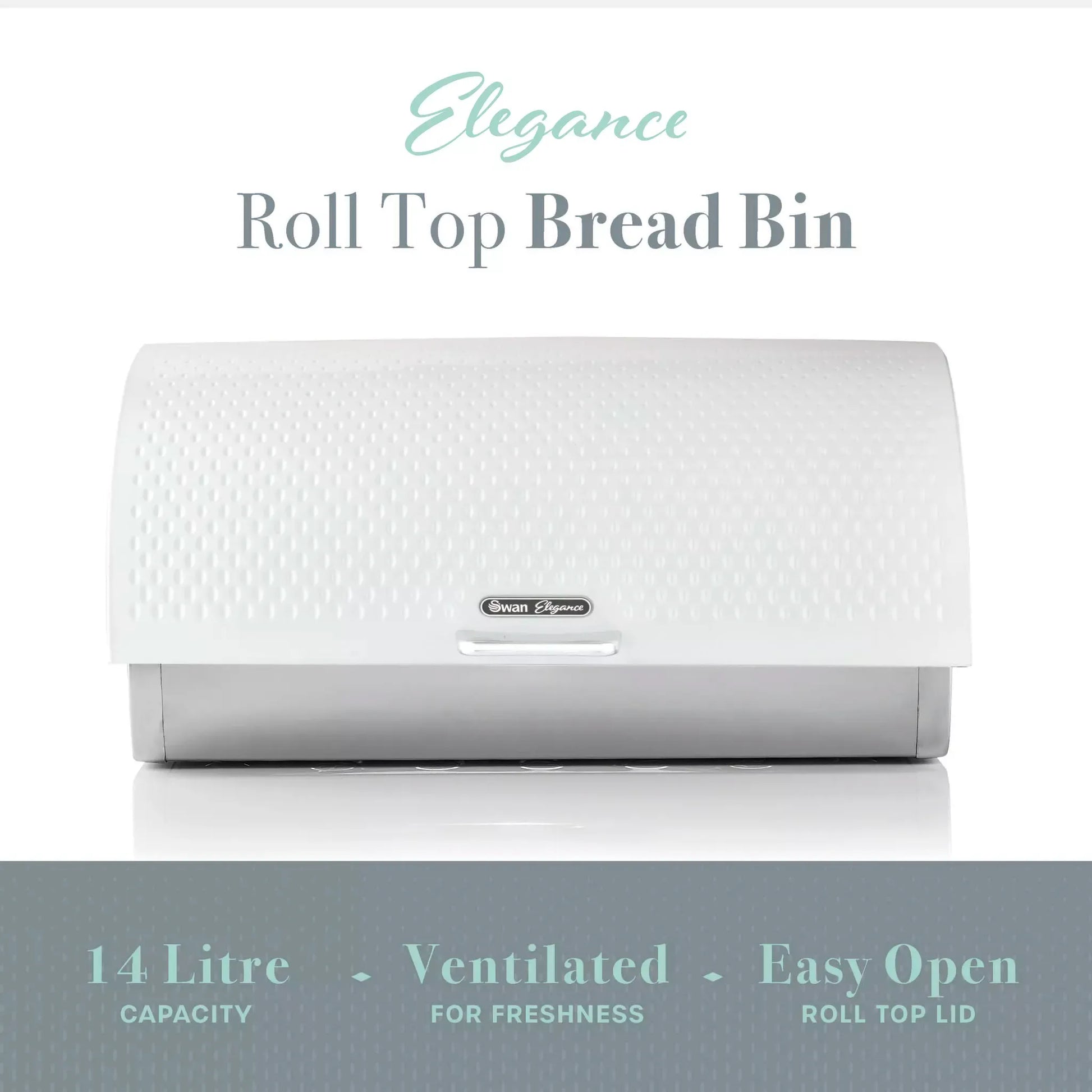 Swan Swan Elegance Kettle, 4 Slice Toaster, Bread Bin, Canisters, Towel Pole & Mug Tree Set (White)