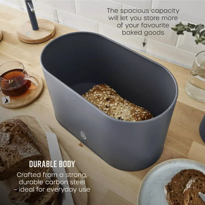 Swan Swan Nordic Kettle, 2 Slice Toaster, Bread Bin & Canisters Kitchen Set (Grey)