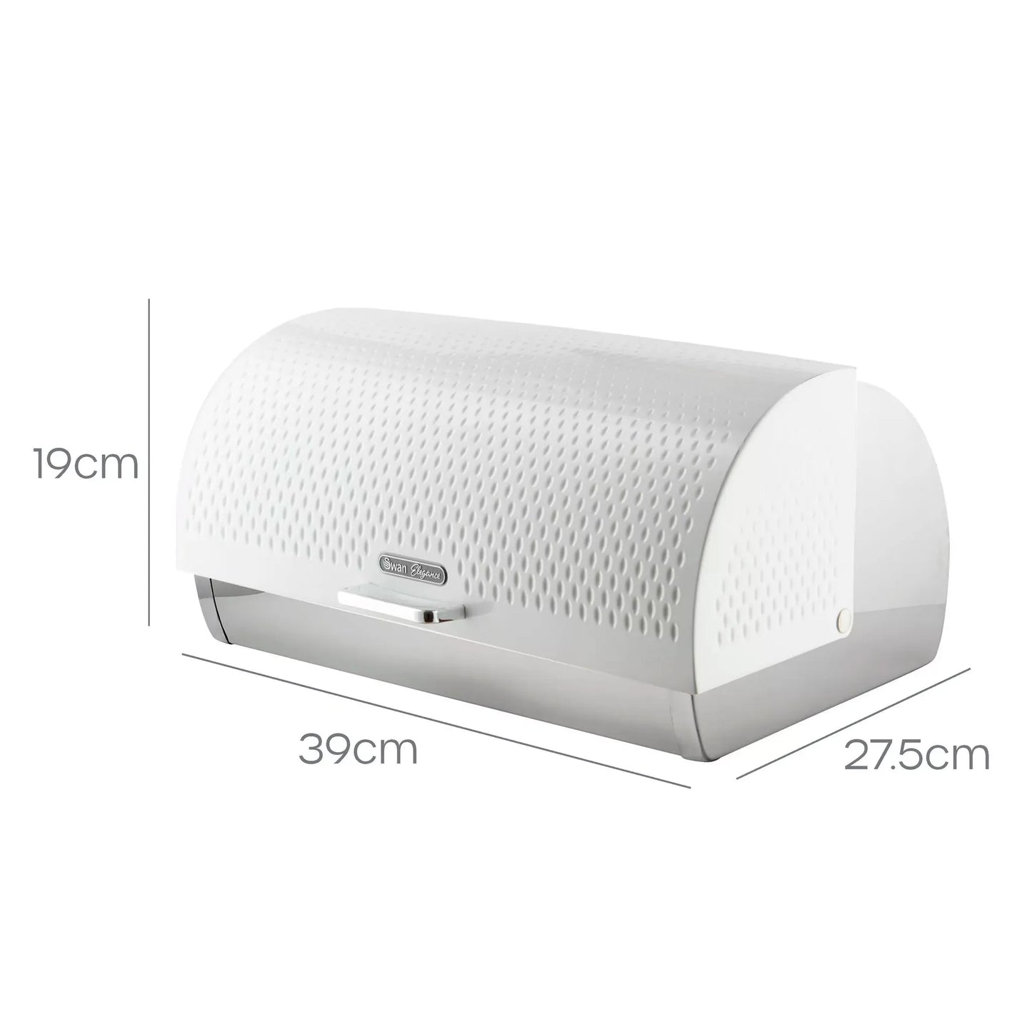 Swan Swan Elegance Kettle, 4 Slice Toaster, Bread Bin, Canisters, Towel Pole & Mug Tree Set (White)