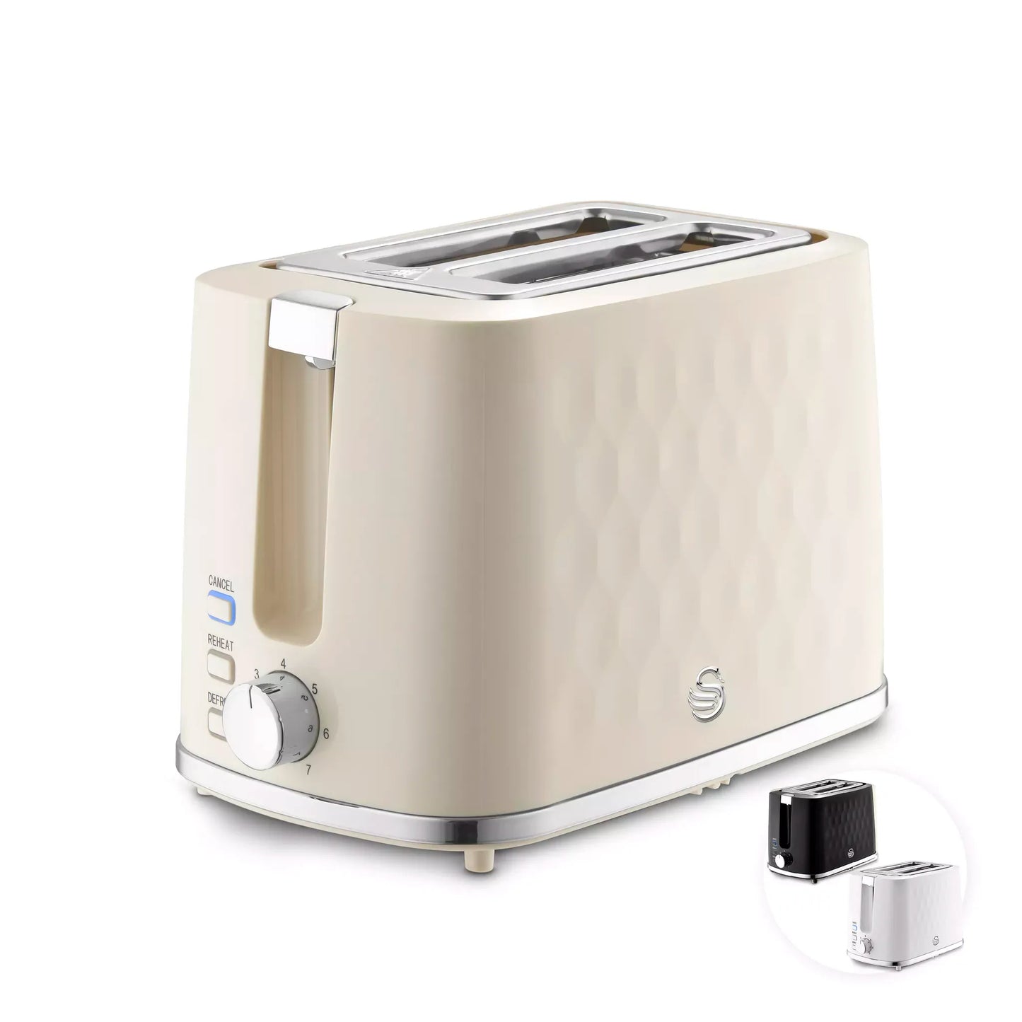 Swan Swan Hexton Kettle & 2 Slice Toaster Kitchen Set (Cream)