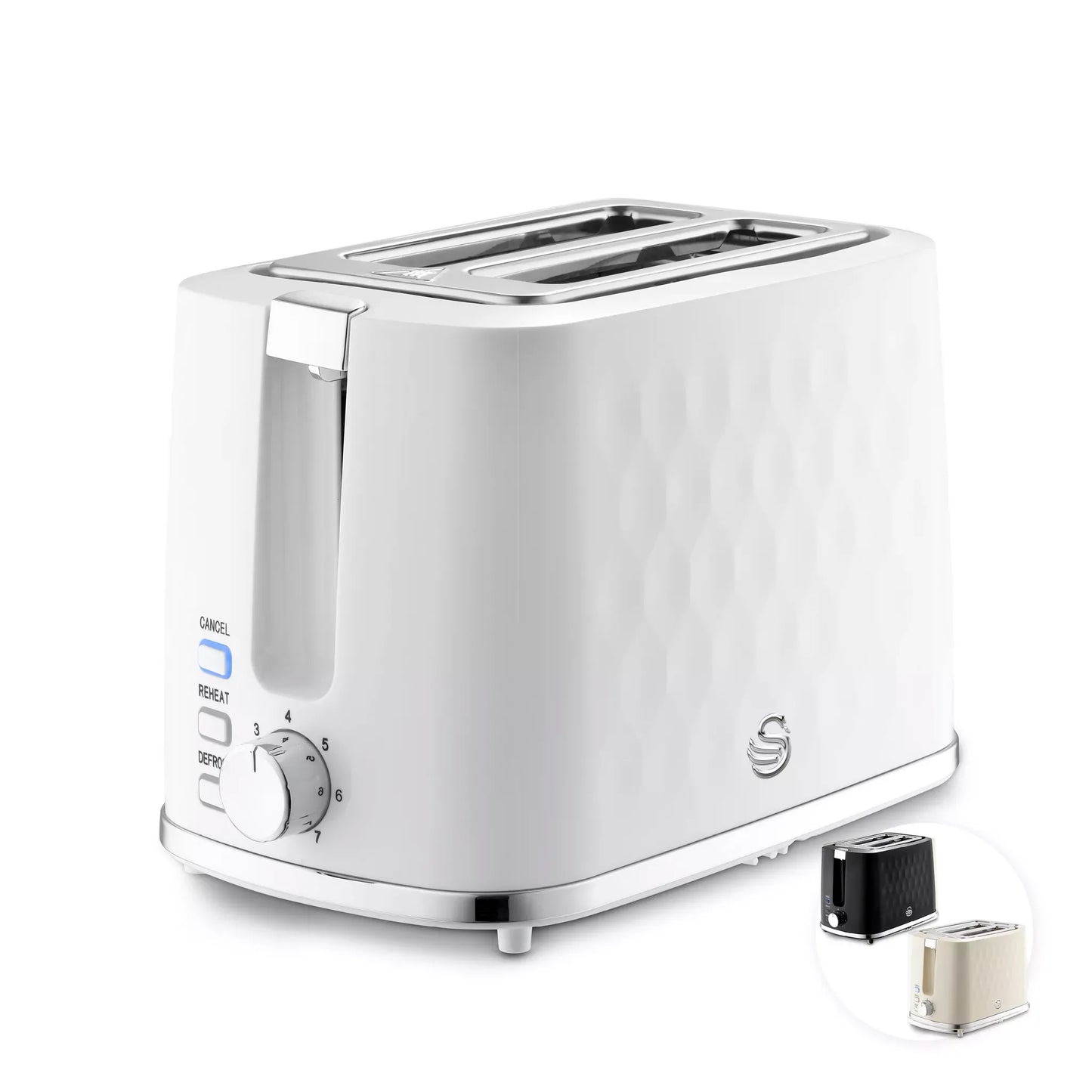 Swan Swan Hexton Kettle & 2 Slice Toaster Kitchen Set (White)