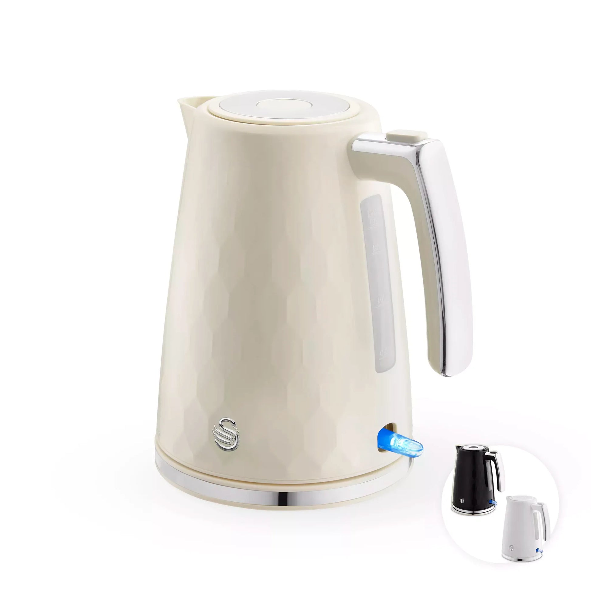 Swan Swan Hexton Kettle & 2 Slice Toaster Kitchen Set (Cream)