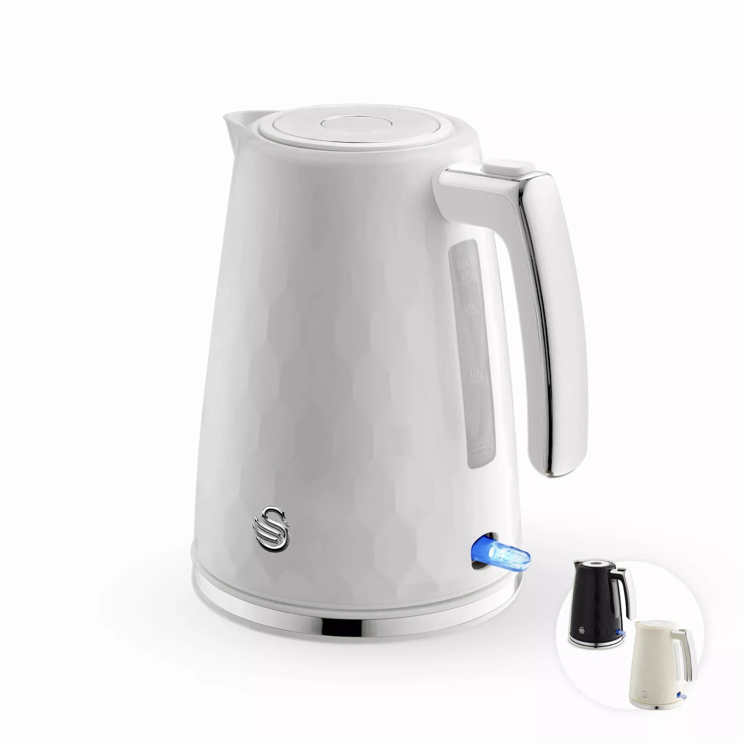 Swan Swan Hexton Kettle & 2 Slice Toaster Kitchen Set (White)