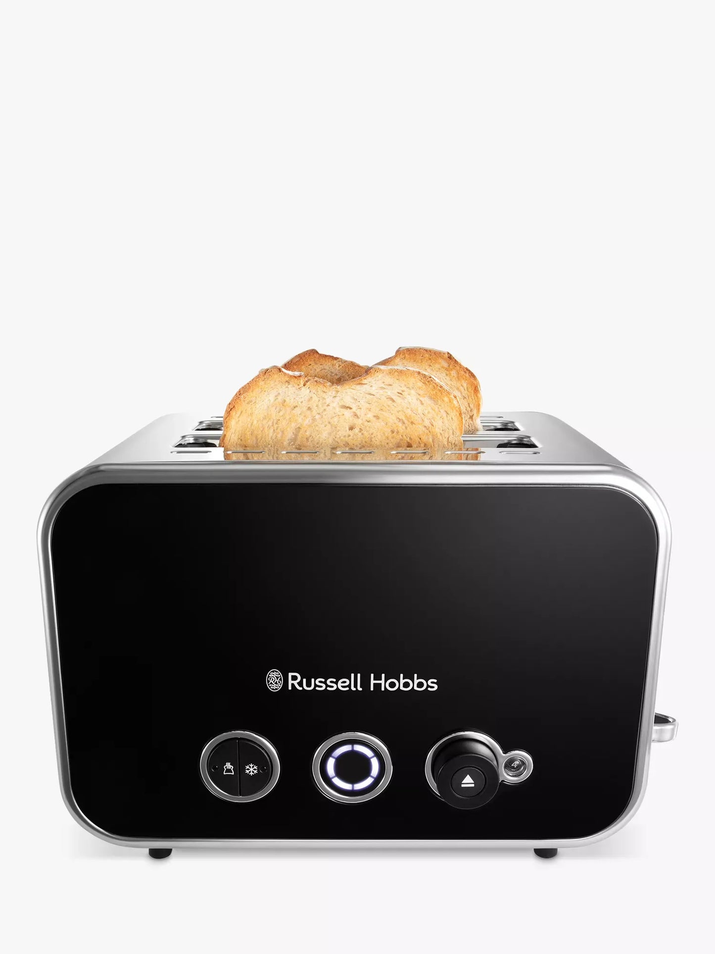 Russell Hobbs Distinctions Pyramid Kettle & 2 Slice Toaster Kitchen Set (Black)