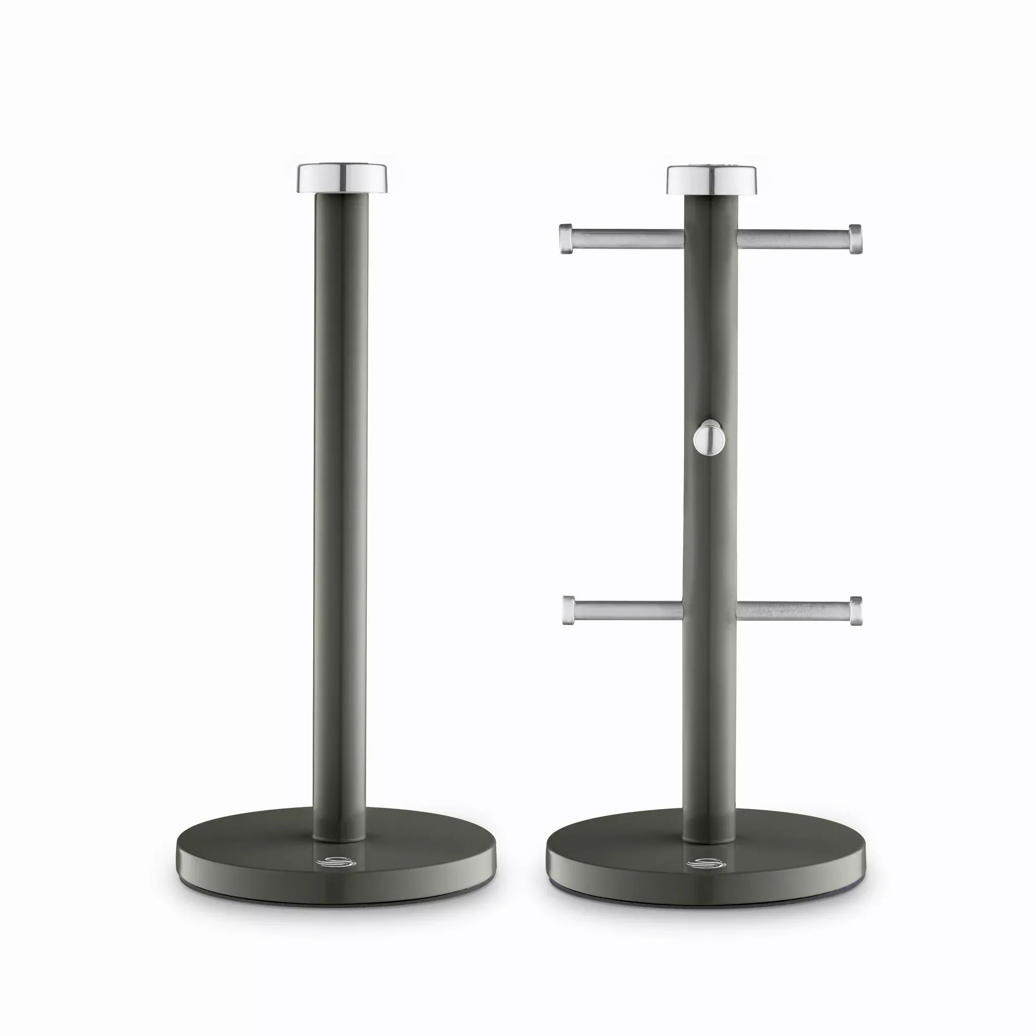 Swan Townhouse Bread Bin, Canisters, Towel Pole & Mug Tree Set (Graphite)