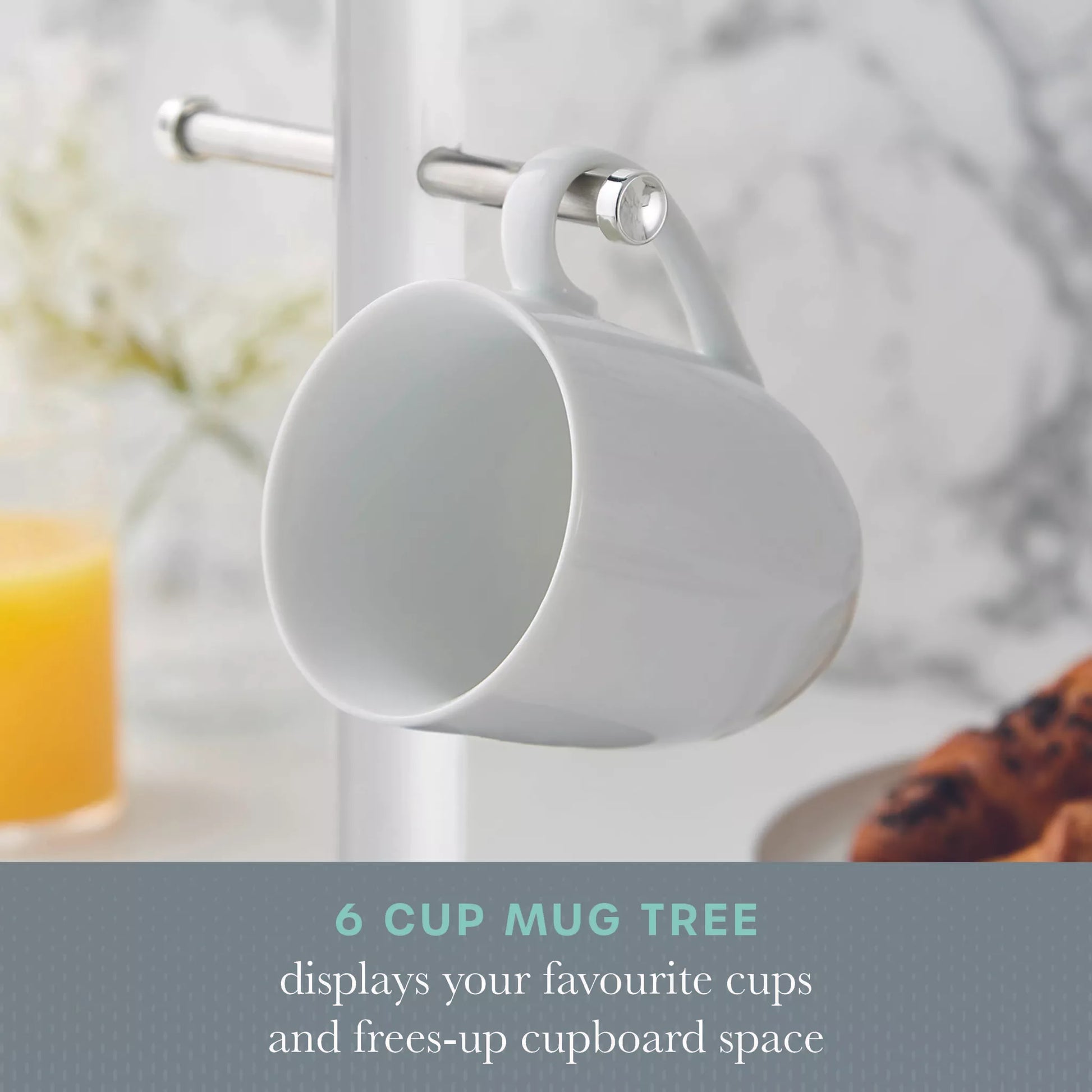 Swan Swan Elegance Bread Bin, Canisters, Mug Tree & Towel Pole Storage Set (White)