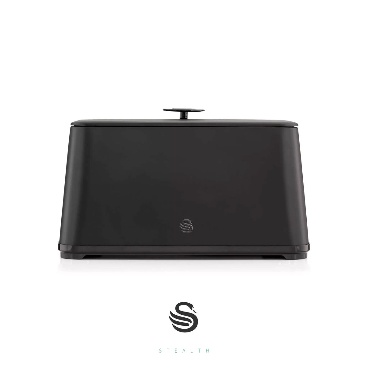 Swan Swan Stealth Bread Bin & Canisters Kitchen Storage Set (Matt Black)