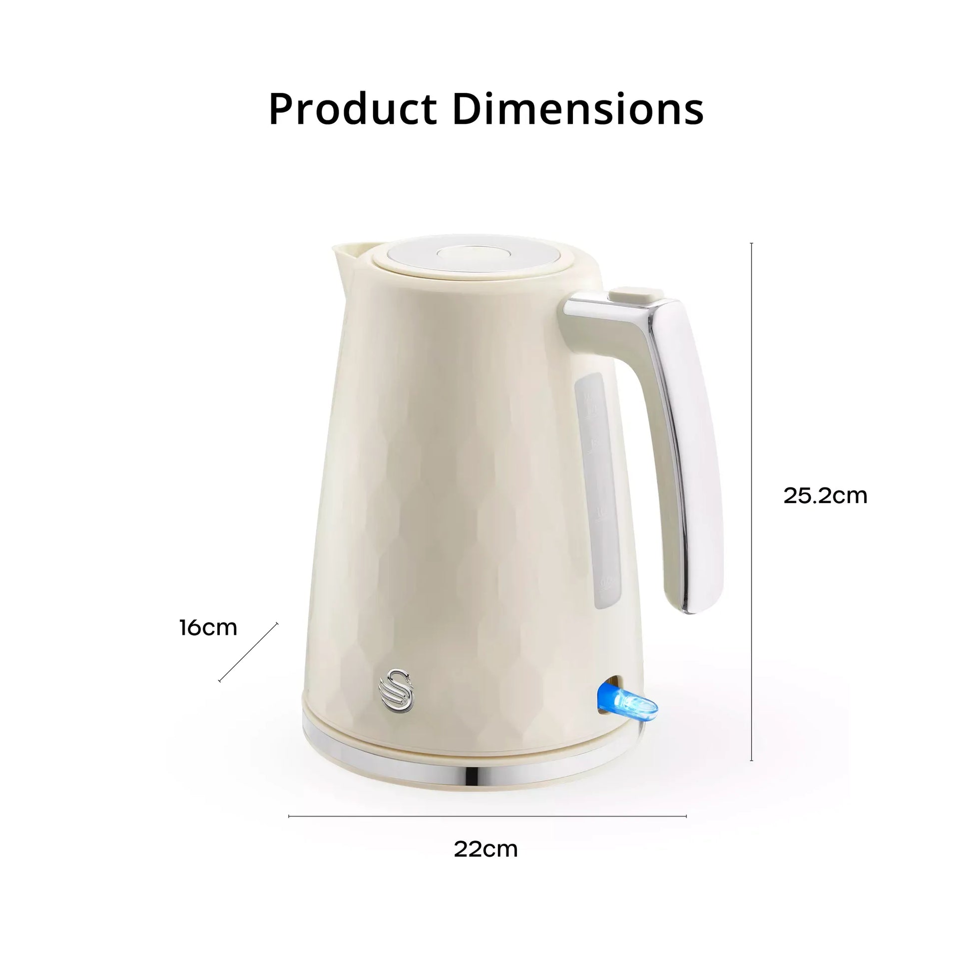 Swan Swan Hexton Kettle & 2 Slice Toaster Kitchen Set (Cream)
