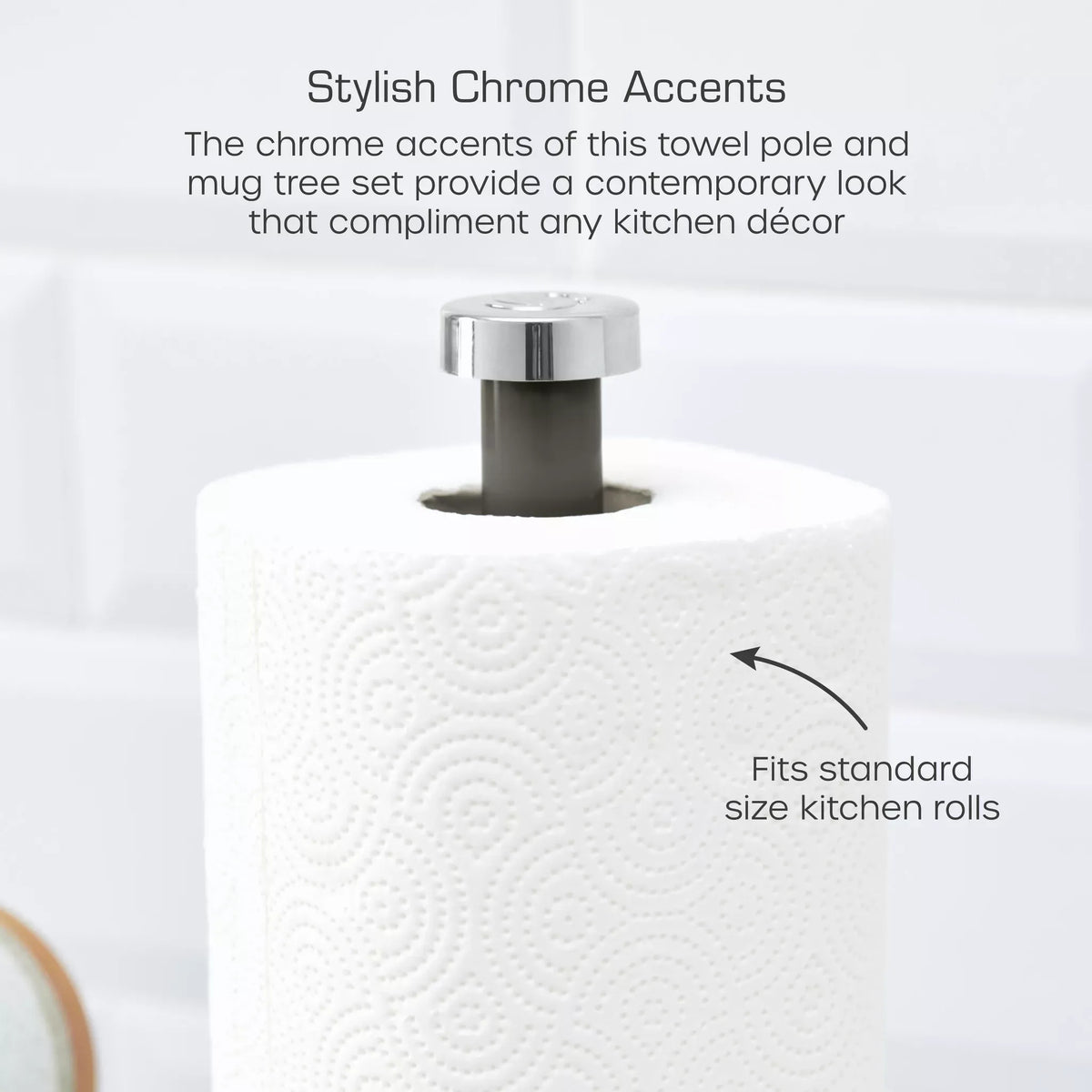 Swan Swan Townhouse Bread Bin, Canisters, Towel Pole & Mug Tree Set (Graphite)