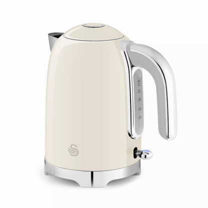Swan Solace Jug Kettle & 2 Slice Toaster Kitchen Set (Cream) Kettle & Toaster Sets