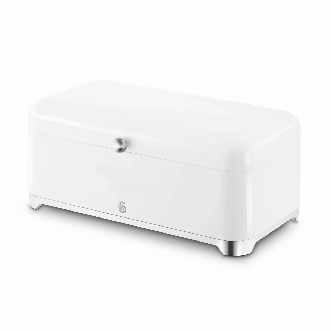 Swan Solace Jug Kettle, 2 Slice Toaster, Bread Bin & Canisters Kitchen Set (White)