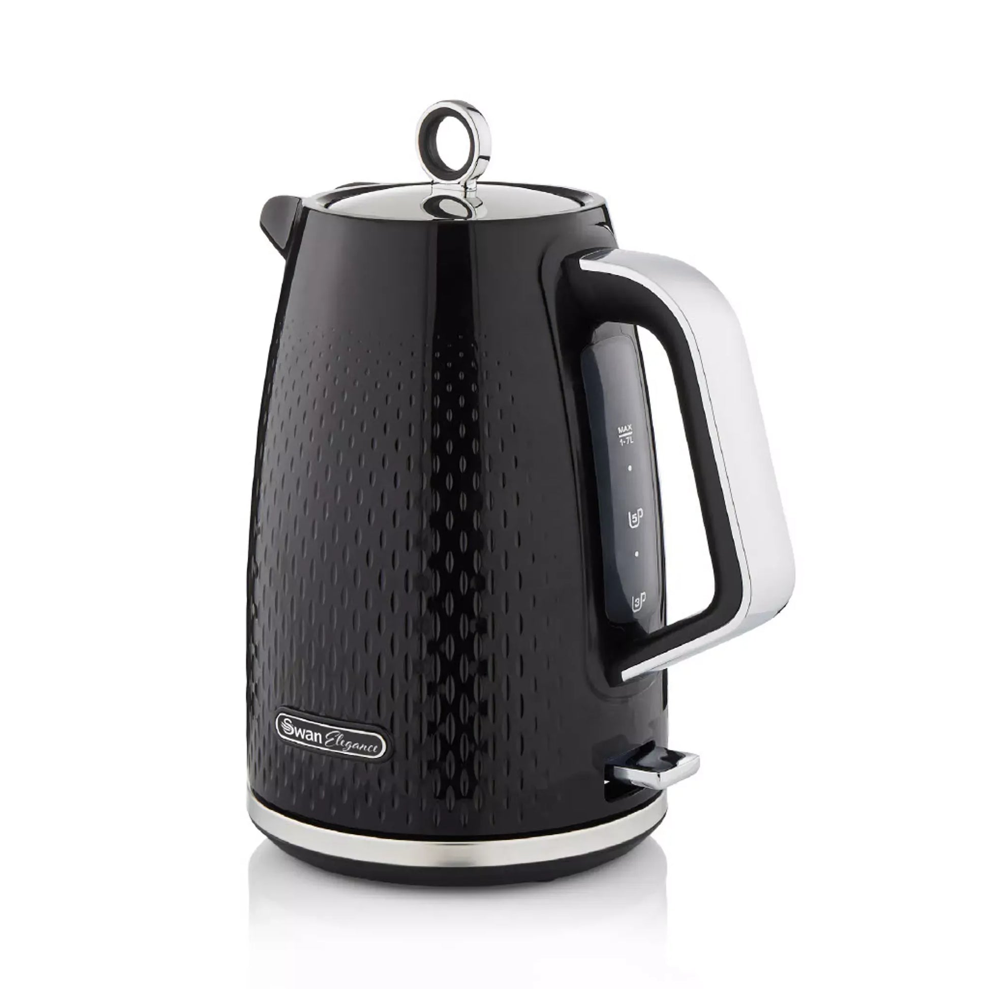 Swan Swan Elegance Kettle & 4 Slice Toaster Kitchen Set (Black)