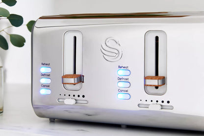Swan Swan Nordic Kettle & 4 Slice Toaster Kitchen Set (Grey)