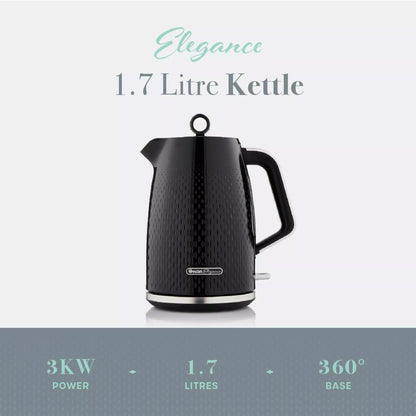 Swan Swan Elegance Kettle & 4 Slice Toaster Kitchen Set (Black)
