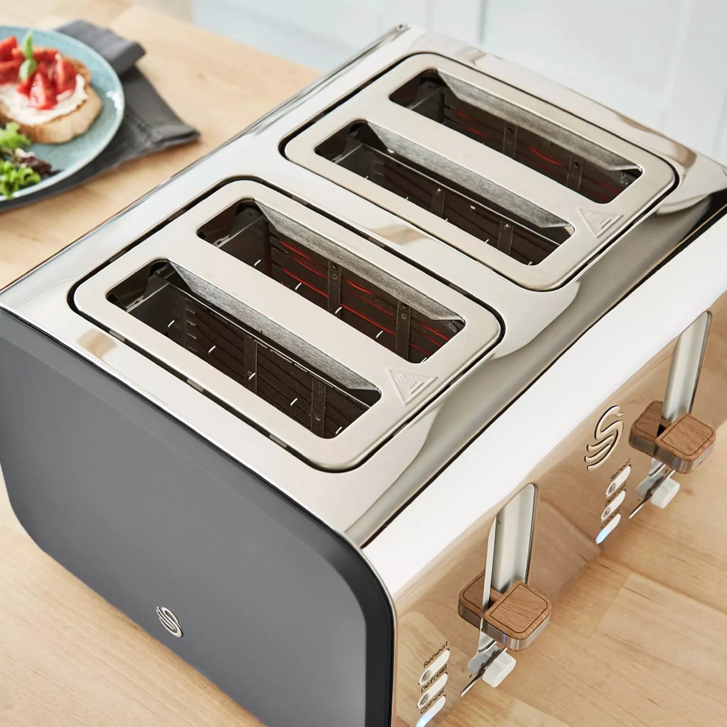 Swan Swan Nordic Kettle & 4 Slice Toaster Kitchen Set (Grey)