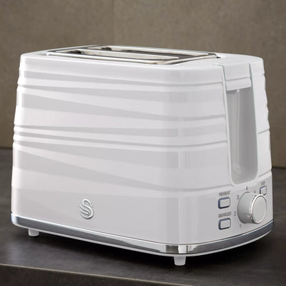 Swan Swan Symphony Kettle & 2 Slice Toaster Kitchen Set (White)