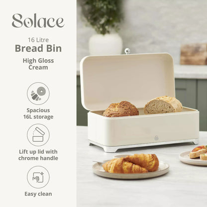 Swan Solace Bread Bin & Canisters Storage Set (Cream) Bread Bin & Canister Sets
