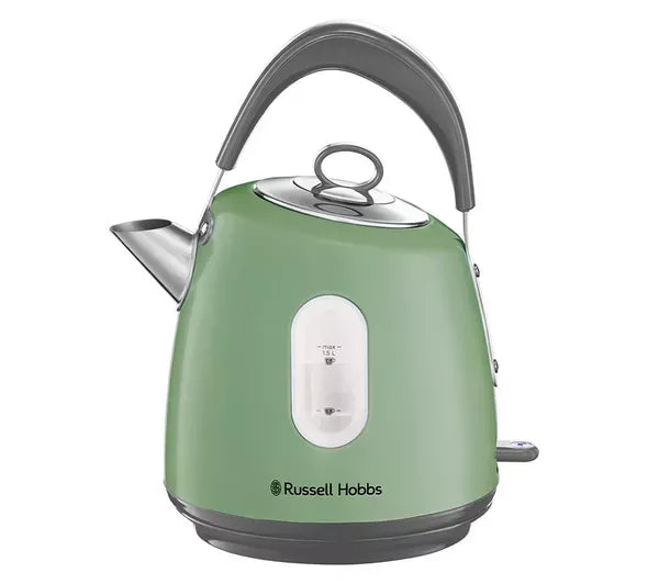 Russell Hobbs Russell Hobbs Stylevia Pyramid Kettle & 4 Slice Toaster Kitchen Set (Sage Green)