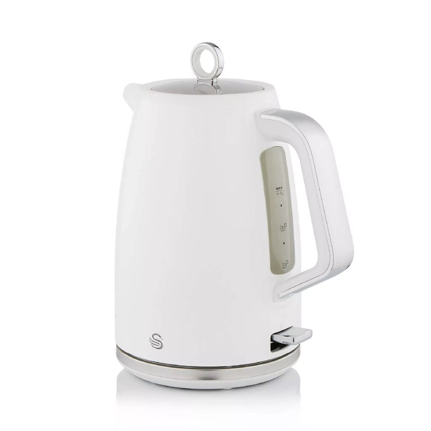 Swan Swan Serenity Kettle, 4 Slice Toaster, Bread Bin & Canisters Kitchen Set (White)