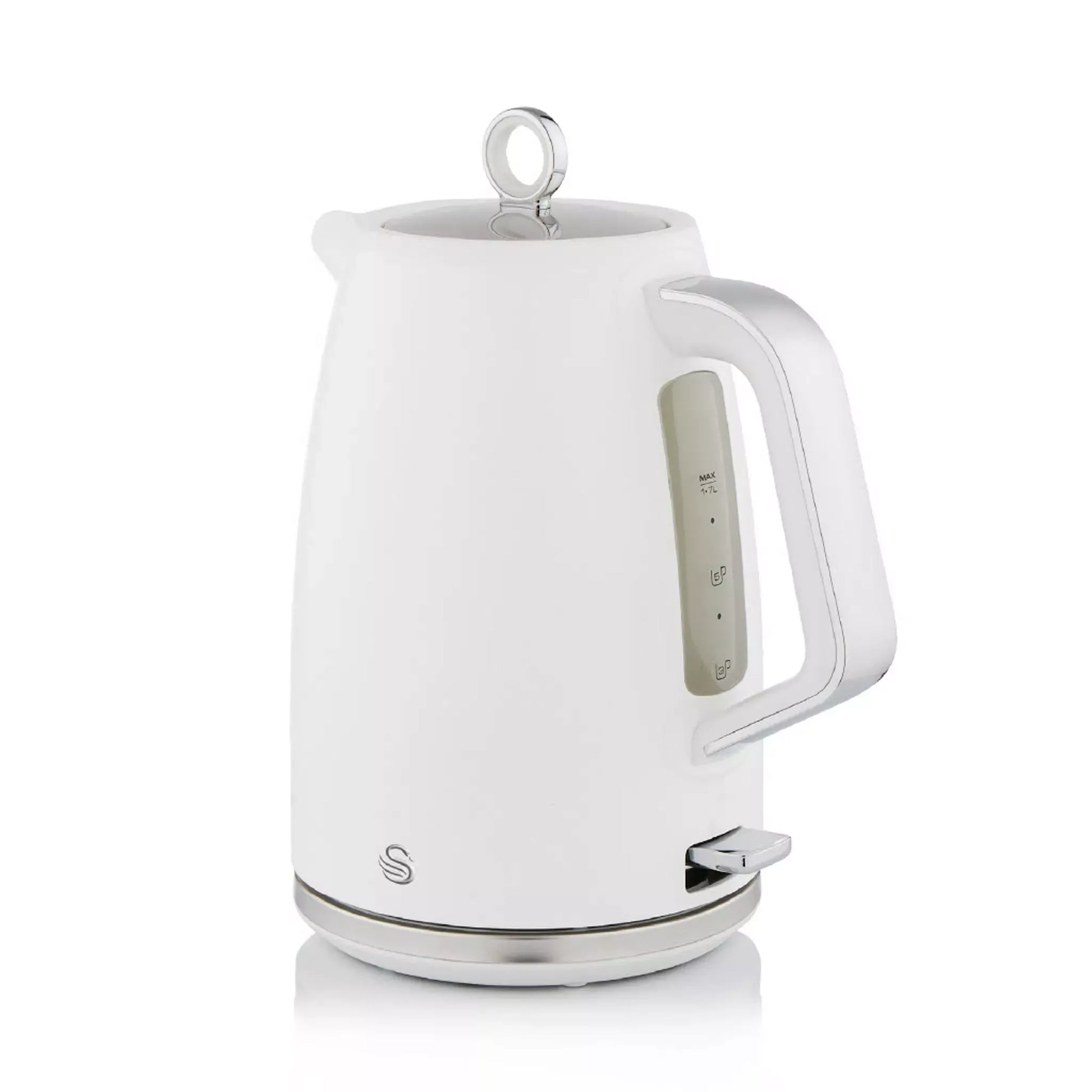 Swan Swan Serenity Kettle, 4 Slice Toaster, Bread Bin & Canisters Kitchen Set (White)