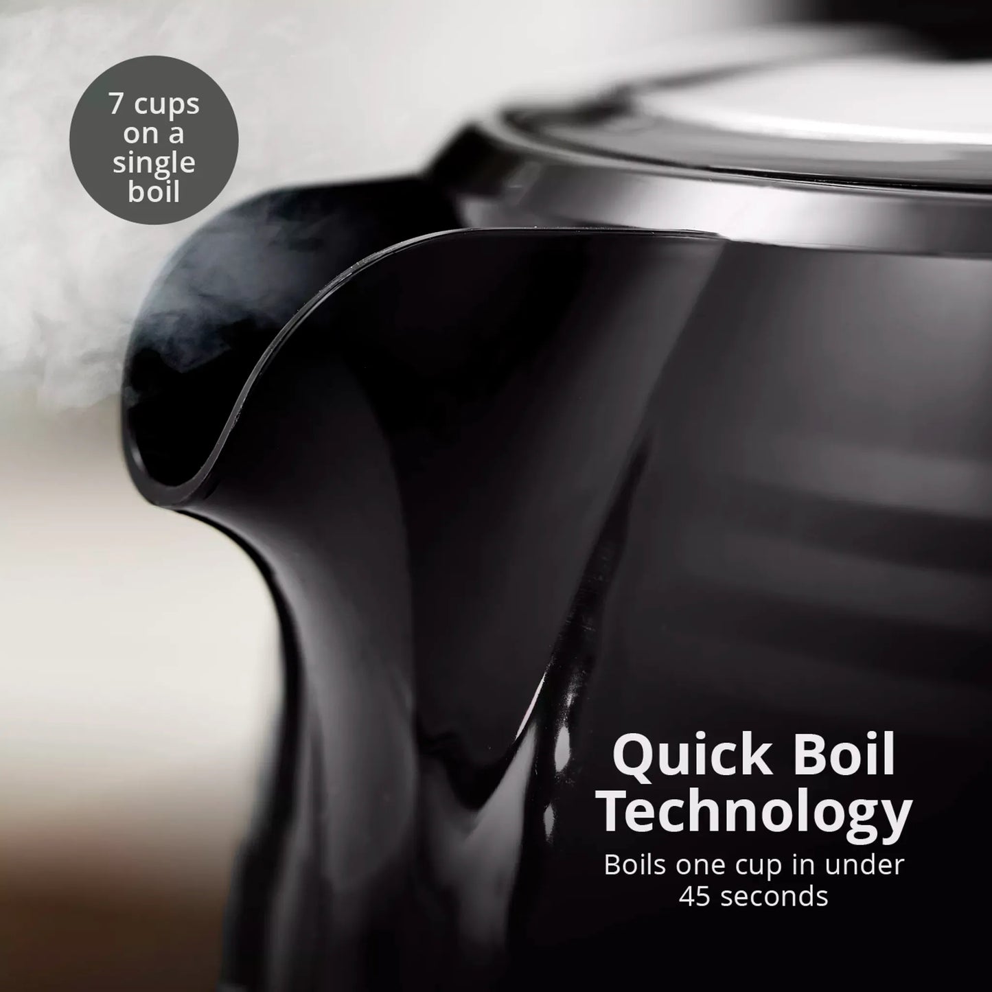 Swan Swan Wave Kettle & 2 Slice Toaster Kitchen Set (Black)