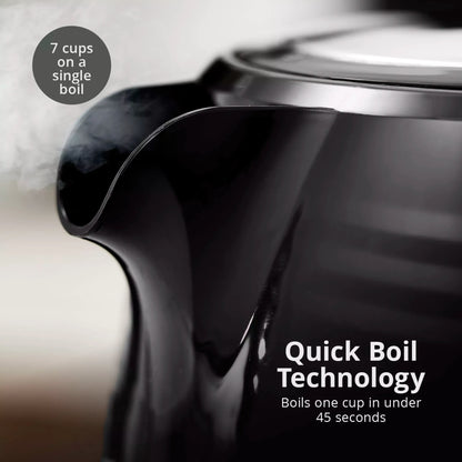 Swan Swan Wave Kettle & 2 Slice Toaster Kitchen Set (Black)