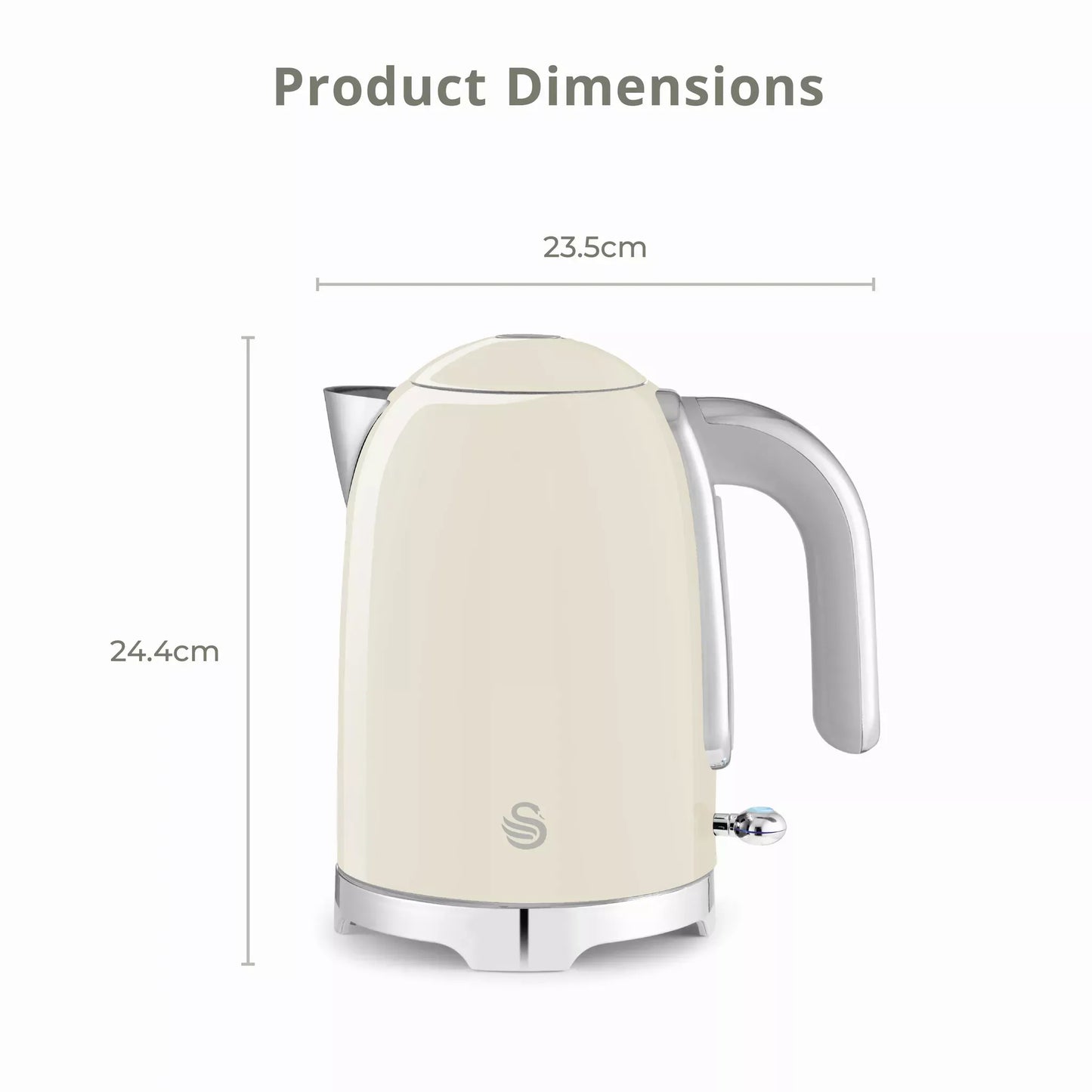 Swan Solace Jug Kettle & 2 Slice Toaster Kitchen Set (Cream) Kettle & Toaster Sets