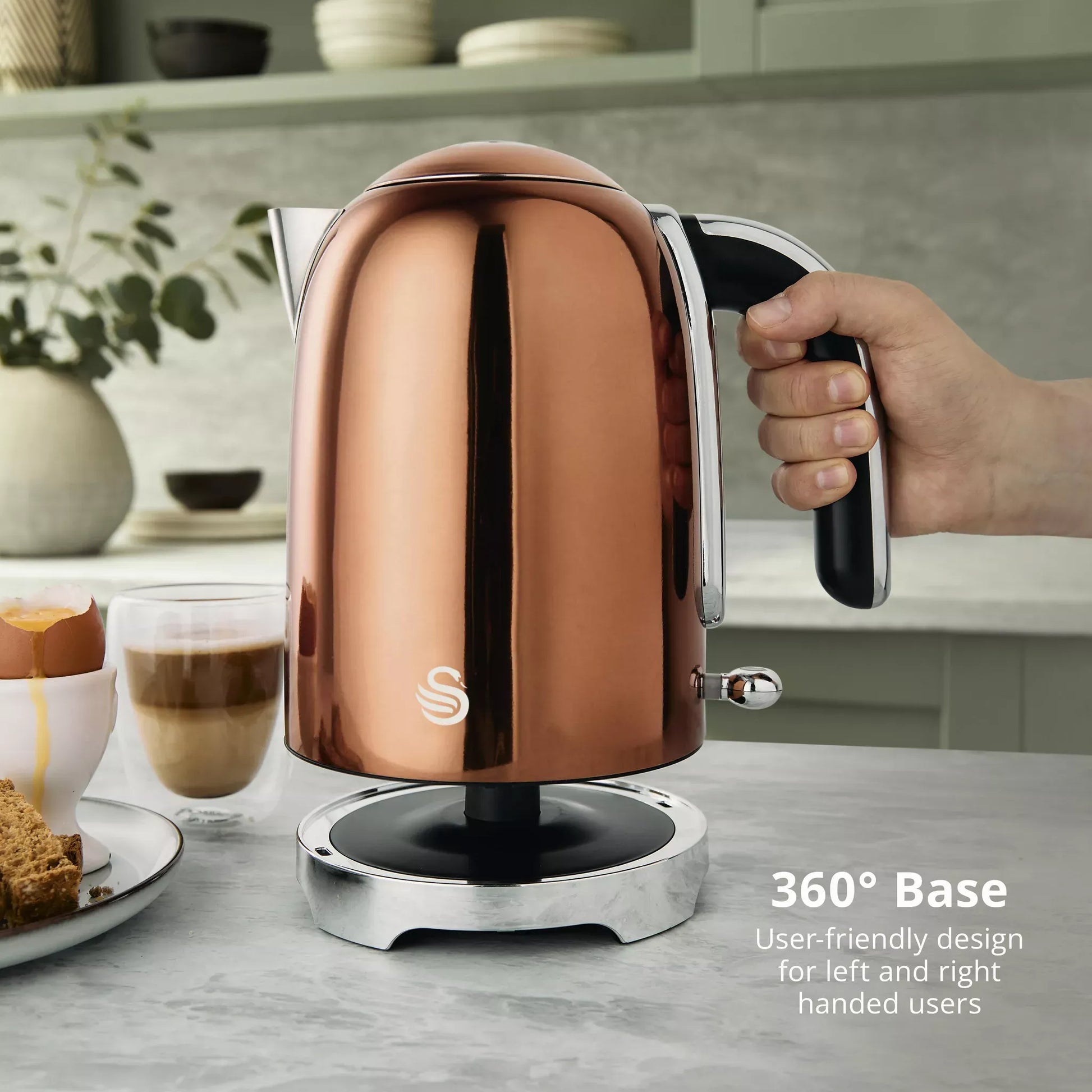 Swan Swan Solace Jug Kettle & 2 Slice Toaster Kitchen Set (Copper)