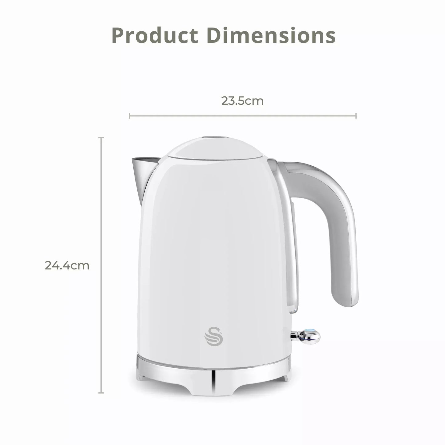 Swan Swan Solace Jug Kettle & 2 Slice Toaster Kitchen Set (White)