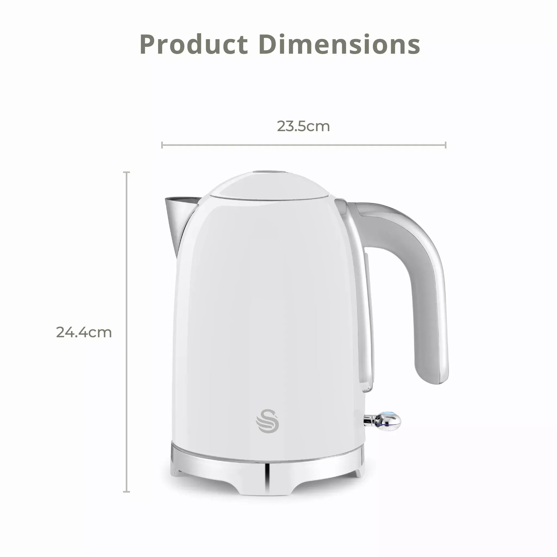 Swan Swan Solace Jug Kettle & 2 Slice Toaster Kitchen Set (White)