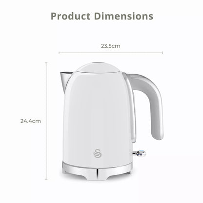 Swan Swan Solace Jug Kettle & 2 Slice Toaster Kitchen Set (White)