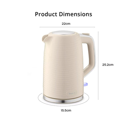 Swan Swan Wave Kettle & 2 Slice Toaster Kitchen Set (Cream)