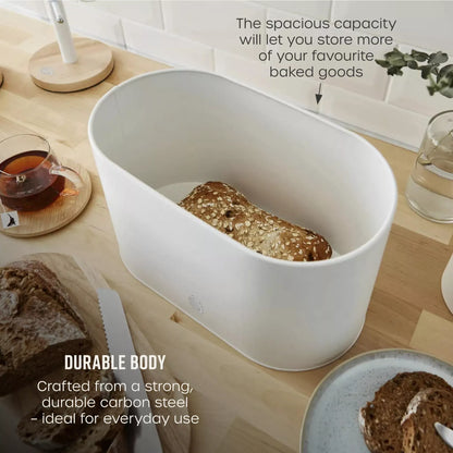 Swan Swan Nordic Kettle, 2 Slice Toaster, Bread Bin & Canisters Kitchen Set (Cotton White)