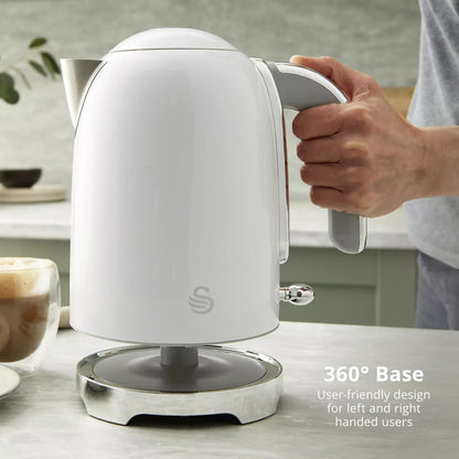 Swan Swan Solace Jug Kettle & 2 Slice Toaster Kitchen Set (White)