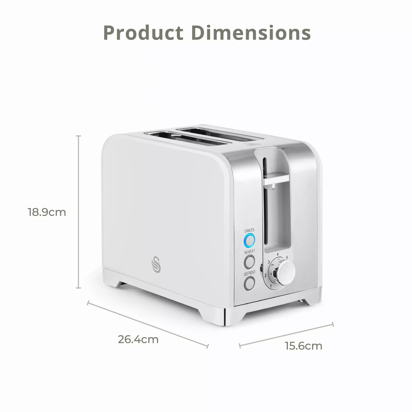 Swan Swan Solace Jug Kettle & 2 Slice Toaster Kitchen Set (White)