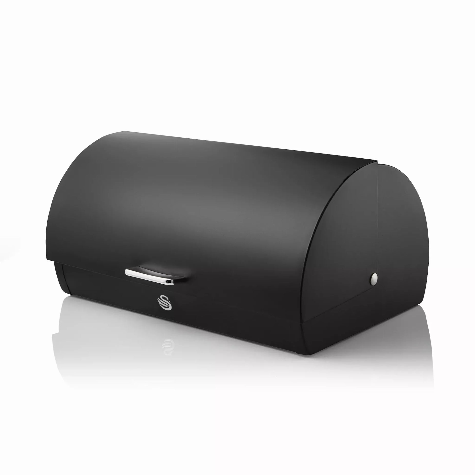 Swan Swan Serenity Kettle, 4 Slice Toaster, Bread Bin & Canisters Kitchen Set (Black)