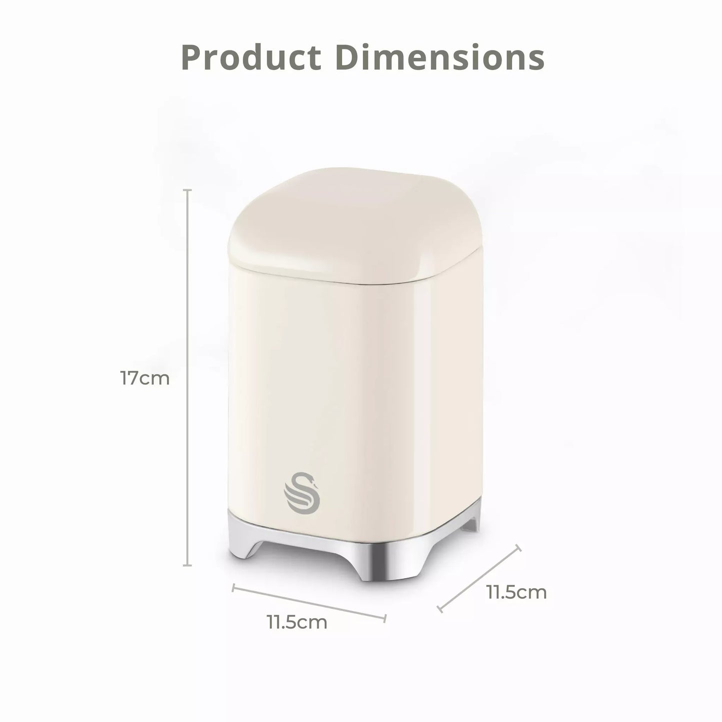 Swan Solace Bread Bin & Canisters Storage Set (Cream) Bread Bin & Canister Sets