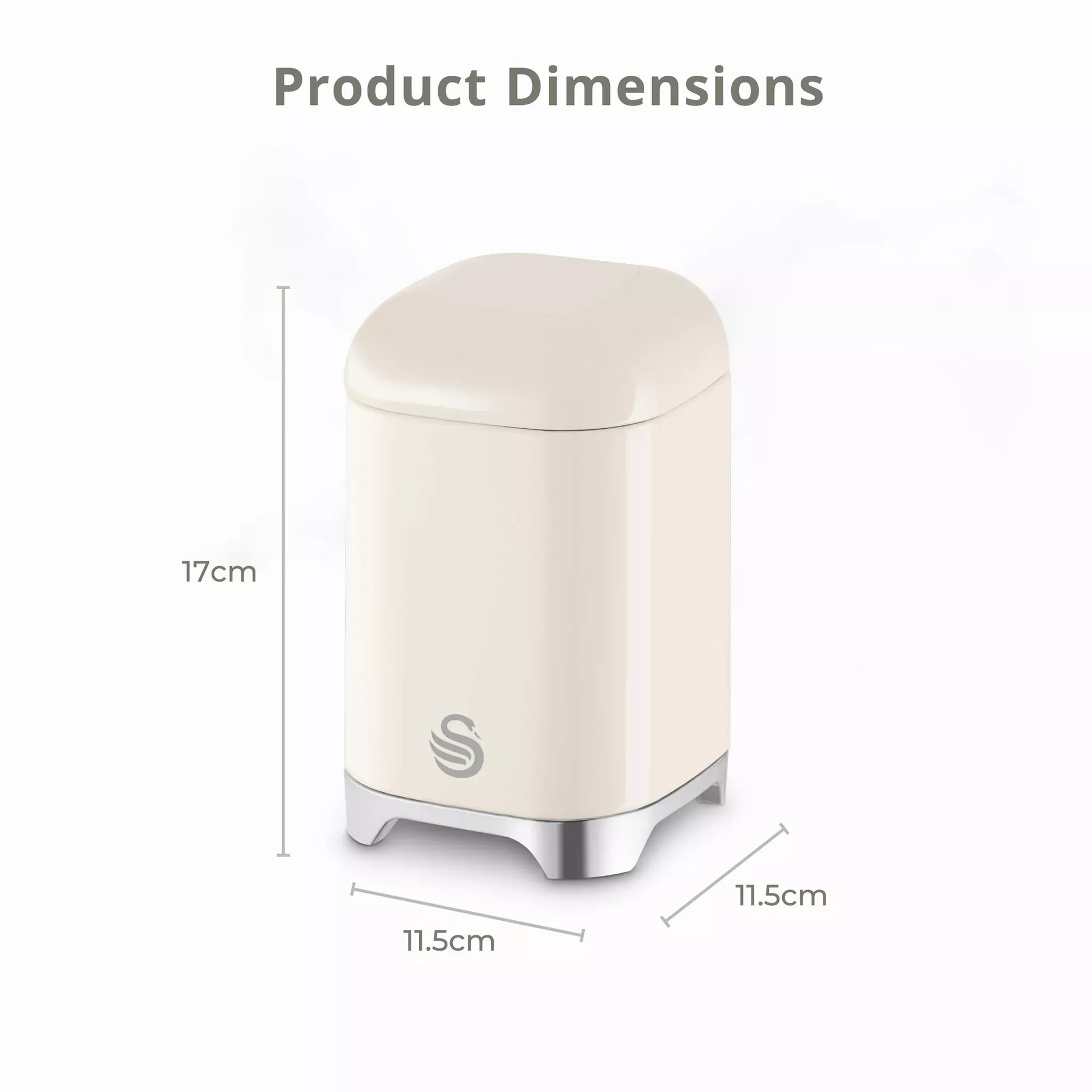 Swan Solace Bread Bin & Canisters Storage Set (Cream) Bread Bin & Canister Sets