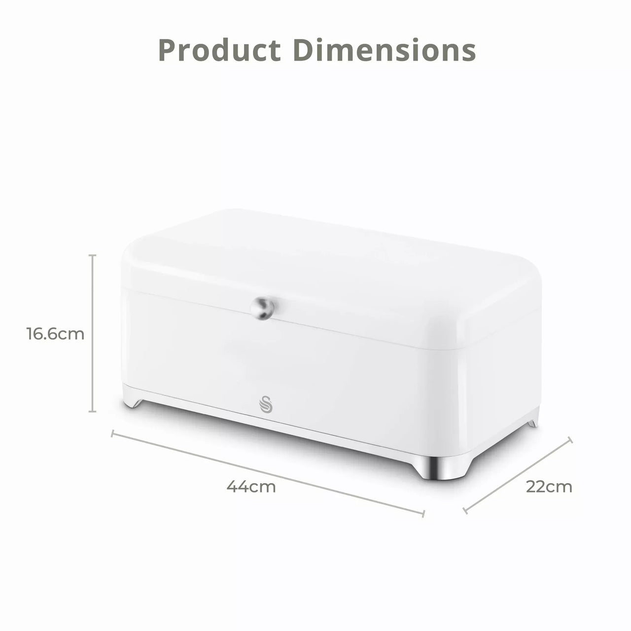 Swan Solace Jug Kettle, 2 Slice Toaster, Bread Bin & Canisters Kitchen Set (White)