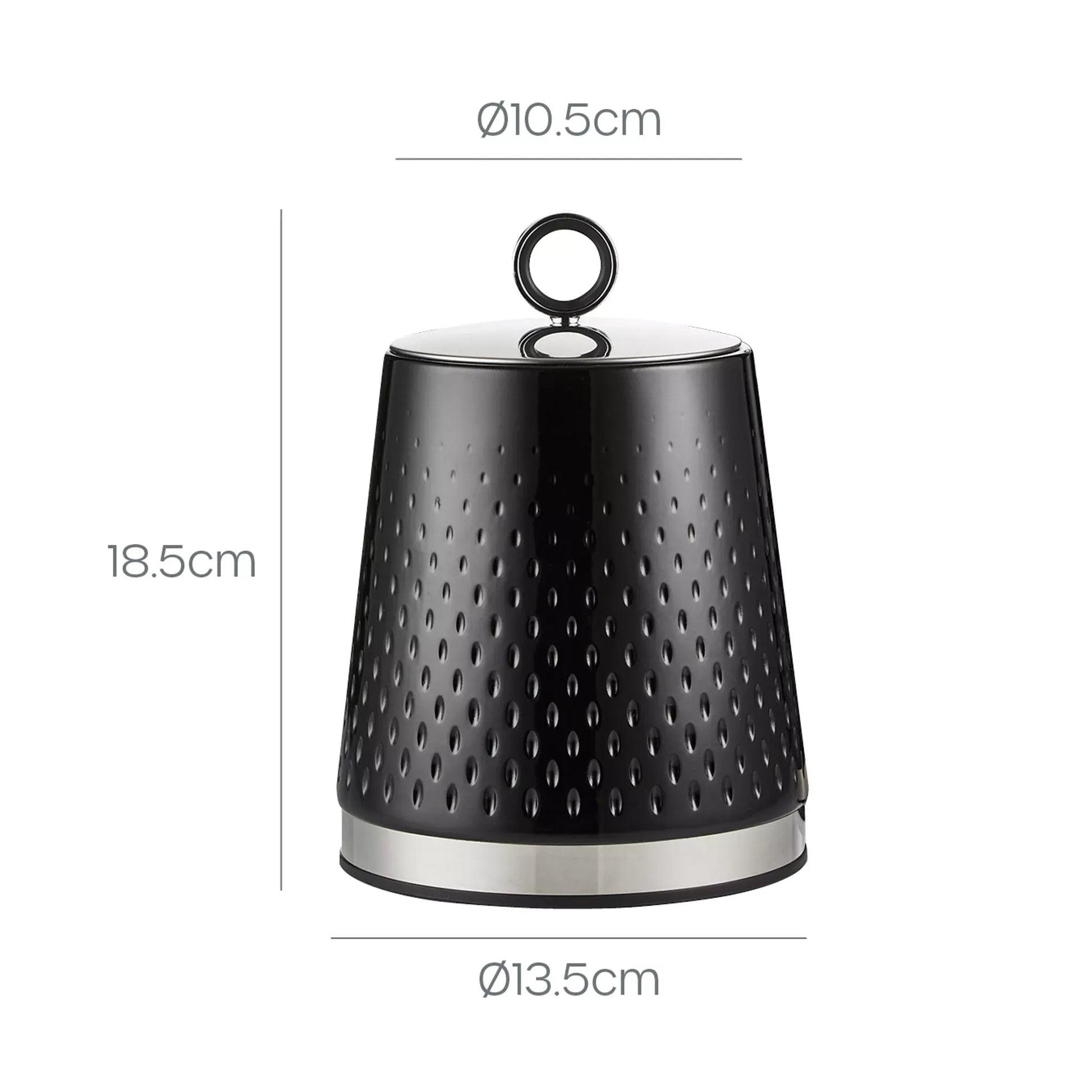 Swan Swan Elegance Kettle, Toaster, Bread Bin, Canisters, Mug Tree & Towel Pole Set (Black)