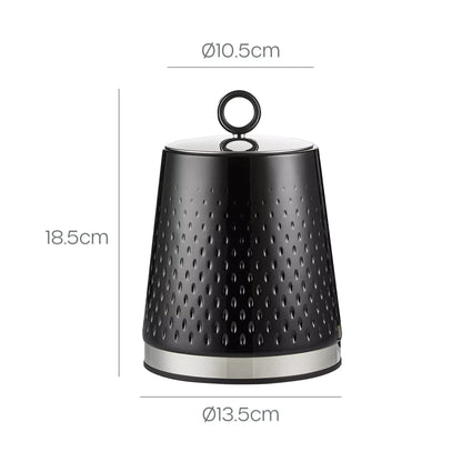 Swan Swan Elegance Kettle, Toaster, Bread Bin, Canisters, Mug Tree & Towel Pole Set (Black)