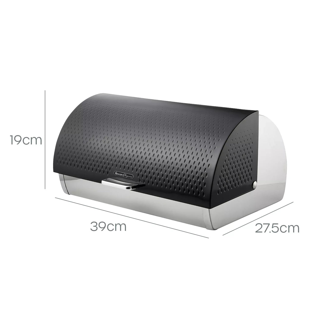 Swan Elegance Kettle, Toaster, Bread Bin, Canisters, Mug Tree & Towel Pole Set (Black)