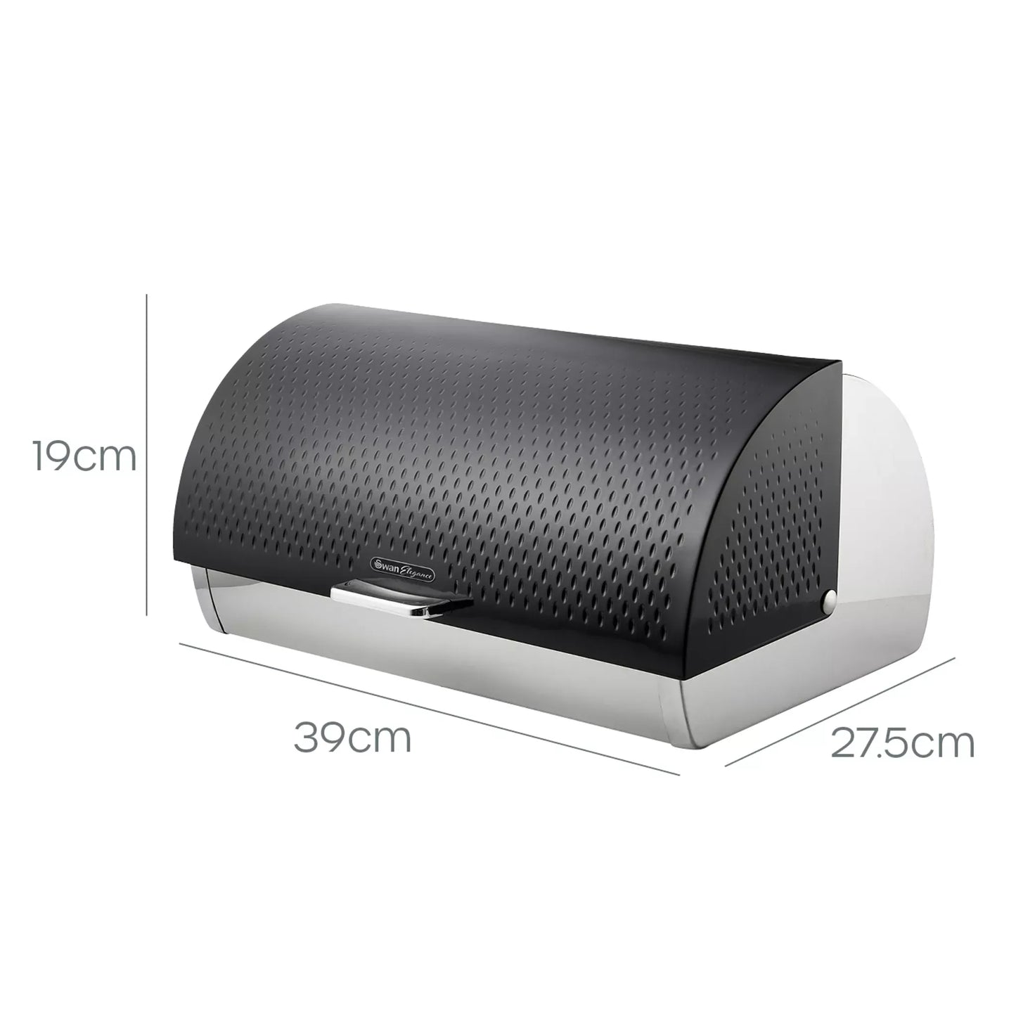 Swan Swan Elegance Kettle, Toaster, Bread Bin, Canisters, Mug Tree & Towel Pole Set (Black)