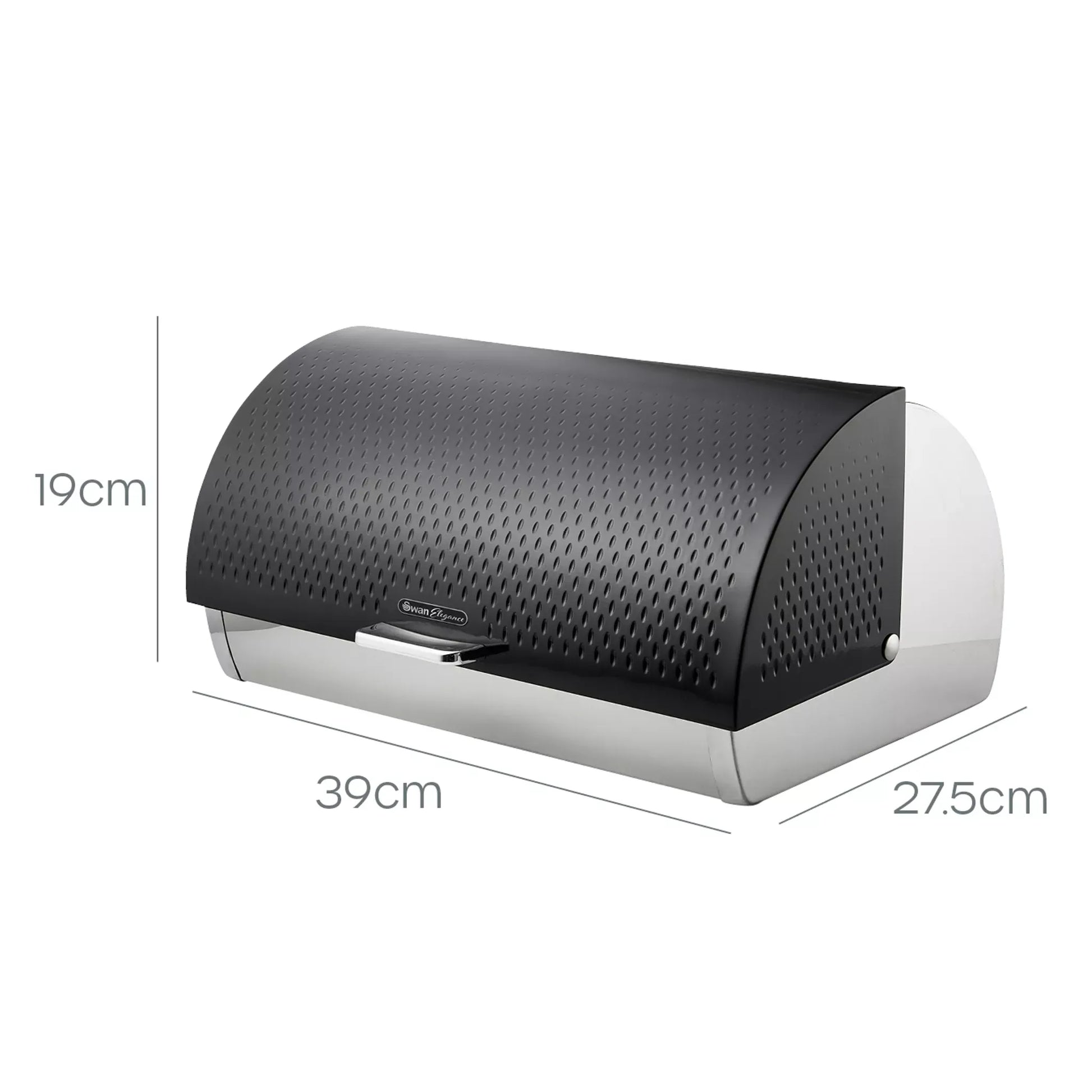 Swan Swan Elegance Kettle, Toaster, Bread Bin, Canisters, Mug Tree & Towel Pole Set (Black)