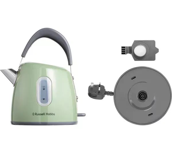 Russell Hobbs Russell Hobbs Stylevia Pyramid Kettle & 4 Slice Toaster Kitchen Set (Sage Green)