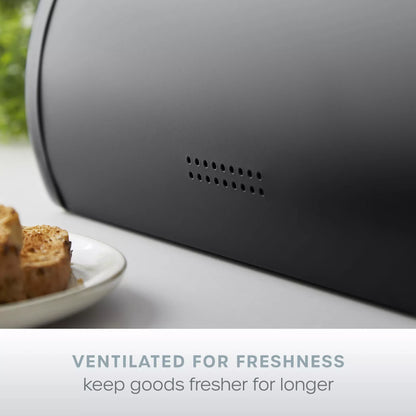 Swan Swan Serenity Kettle, 4 Slice Toaster, Bread Bin & Canisters Kitchen Set (Black)