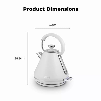 Tower Tower Mirage Digital Pyramid Kettle & 2 Slice Toaster Kitchen Set (White)